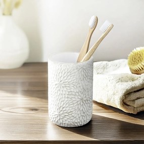 Biely/v zlatej farbe téglik na zubné kefky z polyresínu Montalfano – Wenko