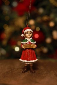 Klasik závesná vianočná ozdoba dievčatko 11cm