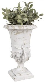 Béžový antik kvetináč/ váza Brocante - Ø 19*28 cm