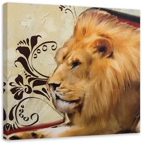 Obraz na plátně Afrika Lev Zvířata - 60x60 cm