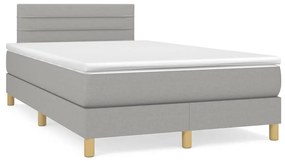 Boxspring posteľ s matracom bledosivá 120x190 cm látka 3269779