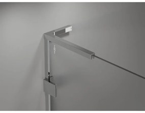 Mexen Lunar, L pravý polkruhový sprchový kút 100 x 80 cm, 8mm číre sklo, chrómový profil, 833L-100P-080L-01-00