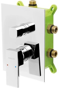 Batéria sprchová/vaňová podomietková - s boxom 3 vývodmi, NOBLESS EDGE BOX36051RX, 0