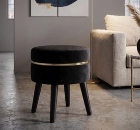 Taburet PARIS 35 cm čierny