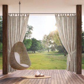 Vodeodolný záves do altánku s elegantným vzorom Šírka: 155 cm | Dĺžka: 220 cm