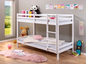 Inter Link Detská poschodová posteľ Small Cloud/Sleepy Cloud, biely lak (poschodová posteľ s rebríkom, 90 X 200 CM)  (100374709)