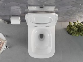 Mexen Vivo, závesná WC misa 555x370x335 mm, Rimless Tornádo, biela lesklá, 3361XX00T