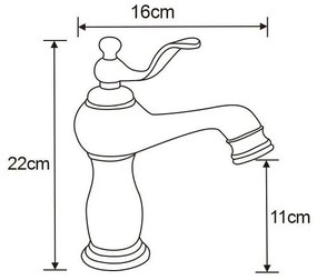 Mexen Vela umývadlová batéria, chrómová, 744500-00