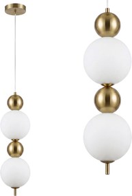 Toolight Toolight, LED závesné svietidlo, 15cm, 10W, 3000K, 1500lm, LHJ116-2CP, zlatá matná, OSW-08812