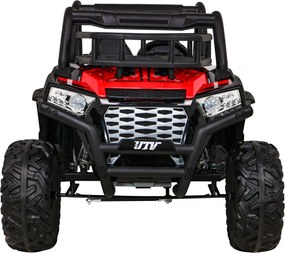 Ramiz Buggy UTV Off-roader pre deti Červená + diaľkové ovládanie + nosič batožiny + pomalý štart + EVA + MP3 LED