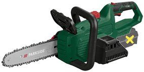Parkside®  Aku reťazová píla Paks 20-Li E5 + Akumulátor 20 V/4 Ah PAP 20 B3 + Nabíjačka akumulátora 20 V/4,5 A PLG 20 C3  (800010224)