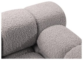 Svetlosivá modulárna rohová pohovka z textílie bouclé (pravý roh) Bellis – Micadoni Home