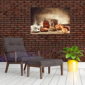 Obraz - Káva a raňajky (90x60 cm)