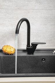 Sapho Sapho, CORNELI stojánkova drezová batéria s vysokou hubicou, čierna matná, CE60/15