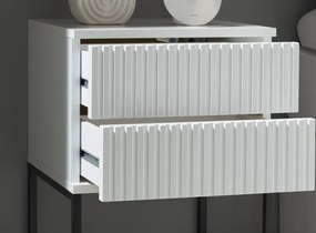 Nočný stolík s 2 zásuvkami Marle, biely