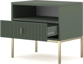 Noční stolek Maggiore 53,9 cm zelený/zlatý