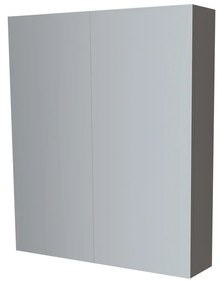 Mereo, Mereo Kúpeľňová zrkadlová skrinka 80 cm, galerka, 2 x dvierka, Multidecor, Lávovo sivá, MER-CN798G82LAS1