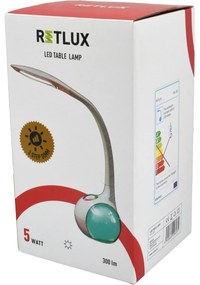 Retlux RTL 202 Stolná LED lampa s ambientným podsvietením biela, 5 W