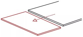 Rozkládací jídelní stůl Franklin 80/131 cm mramor bílý/černý mat