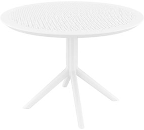 SKY Ø105 záhradný stôl white