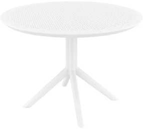 SKY Ø105 záhradný stôl white