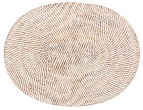 Biele ratanové prestieranie Tiseco Home Studio, 30 x 40 cm