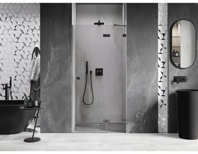 Mexen, Mexen Lunar pravé otočné sprchové dvere 70 cm, priehľadné, pištoľovo šedé kartáčované - 834-070-000-66-00-P