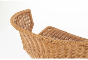 Jedálenská stolička Besant, ratan / čierna