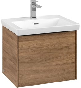 VILLEROY &amp; BOCH Subway 3.0 závesná skrinka pod umývadlo, 1 zásuvka, s LED osvetlením, 523 x 447,5 x 429 mm, Oak Kansas, C579L1RH