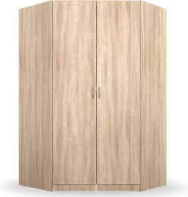 Rohová šatníková skriňa Case, dub sonoma