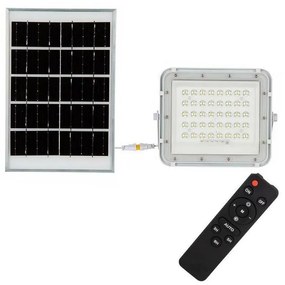 LED Vonkajší solárny reflektor LED/10W/3,2V IP65 6400K biela + DO