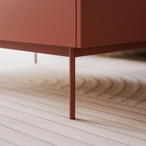 KONFERENČNÝ STOLÍK LUCCA CERAMIC RED / DUB LINEA 97 cm