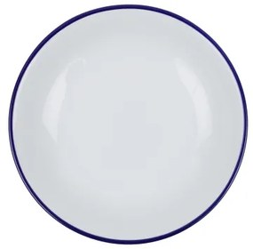 Jedálenská súprava 24 ks biela/modrá/porcelán