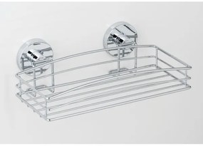 WENKO 20883100-Polica VACUUM-LOC RUND STAH 26x15,3 cm lesklý chróm