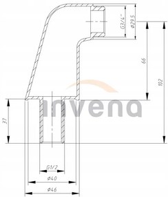 Invena Invena, okrúhle mosadzné kolienka k vaňovej batérii pre montáž na vaňu, chrómová, INV-LA-46-C01-L