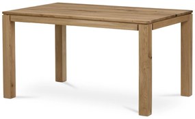 Autronic - Stůl jídelní 140x80 cm, masiv dub, povrchová úprava olejem, nohy 8x8 cm - DS-F140 DUB AKCE