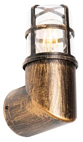 Vintage vonkajšia nástenná lampa starožitné zlato IP54 - Kiki