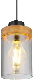 Globo 15557H - Luster na lanku FINCA 1xE27/40W/230V kov/drevo