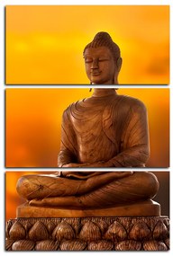 Obraz na plátne - Buddha a západ slnka - obdĺžnik 759B (120x80 cm)