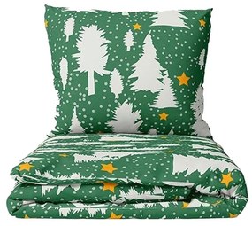 Bavlnené obliečky KARAMA GREEN WOODS 140x200 cm