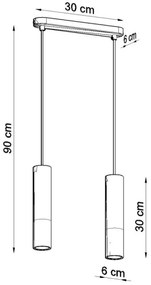 Sollux SL.0629 - Luster na lanku PABLO 2xGU10/40W/230V biela