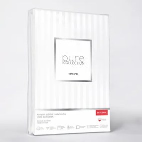 Bavlnená damašková posteľná bielizeň PURE, biela 220x200 cm