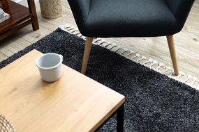 Koberec BERBER 9000 sivý, strapce, Maroko Shaggy