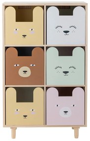 Nízka detská komoda z masívu paulownie v prírodnej farbe 25,5 x88, 5 cm Calle – Bloomingville Mini