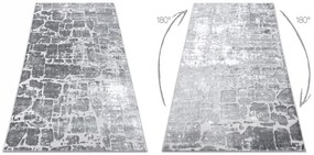 Moderný MEFE koberec   6184 Dlažba tehla, sivý