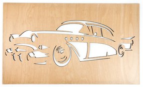 Veselá Stena Drevená nástenná dekorácia Auto veterán