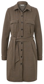 Teplákové šaty so žakárovým vzorom kohútej stopy