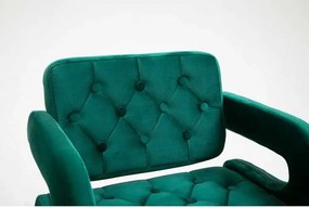 LuxuryForm DESIGN Stolička ADRIA VELUR na zlatom tanieri - zelená
