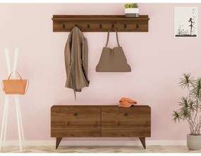 Nástenný vešiak s botníkom Rupa Walnut