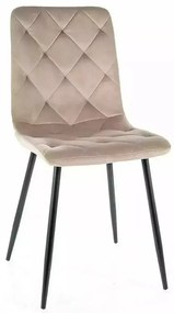 Sametová jídelní židle Jerry tmavě béžová